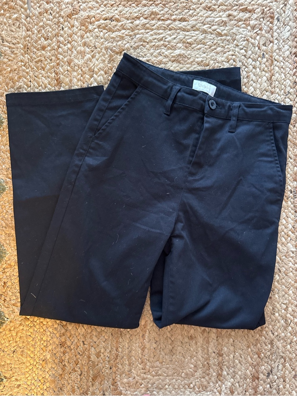 Brixton Black Chino Pants High Rise Straight Leg Casual Utility Trousers 25